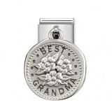 Nominations Classic Link Silvershine Best Grandma Hanging Charm