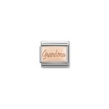 Nominations Composable Classic Grandma Writing Link in Rose Gold