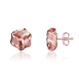 Weir Collection 9k Rose Gold Simple Knot Earrings