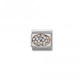 Nomination Classic Nomination Cubic Zirconia Gold White Dome Charm Link