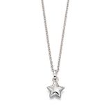 Little star silver plain small star pendant and chain