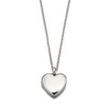 Little star silver plain medium heart locket and chain