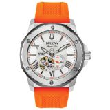 Bulova Marine Star Steel Automatic Rubber Strap Watch