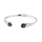 Solvar Sterling Silver & Connemara Marcle Trinity Knot Bangle