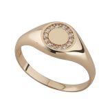 N9NE Gold Oval Signet Ring