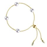 Mikimoto 18k Yellow Gold and Pearl Strand Bracelet