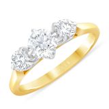 Weir Collection 18k 1ct Three Stone Diamond Ring