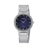 Seiko 30mm stainless steel solar powered watch.