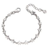 Elevate your child's special occasion attire with the Silver Ariana Multi Star Bracelet, a charming and stylish accessory perfect for christenings or first communions. This bracelet features multiple star charms, adding a touch of celestial elegance to th