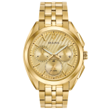 Bulova Curv Gold Plated Chronograph Watch