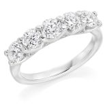 Platinum 1.70ct F/G VS Round Brilliant Cut Diamond Half Eternity Band