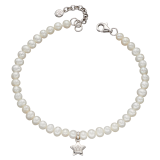 Madison Pearl and Diamond Star Bracelet