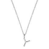 Silver Y Initial Charm
