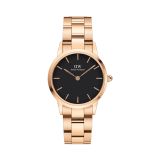 Iconic Link 40mm Black Dial Quartz Movement Rose Gold Plated Watch
