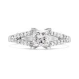 Platinum Princess Cut  0.98ct Diamond Set Ring