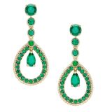 Fabergé Colours of Love 18k Gold Drop Earrings.