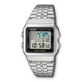 Vintage A500wea Digital Stainless Steel Bracelet Watch