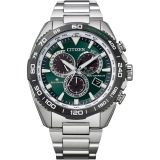 Promaster Perpetual Chrono A.T 45mm, Green Dial, Stainless Steel Eco-Drive Watch