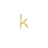 Juvi Yellow Gold K Initial Charm. Image one