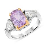 Platinum, Pink Sapphire & Diamond Dress Ring