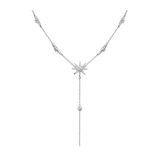 CARAT London Mimosa White Gold Plated Necklace