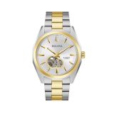 Bulova Surveyor Two Tone Watch, 42 mm, Automatic, Gold Plated