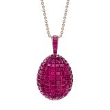 Imperial Ruby Mosaic Egg Pendant