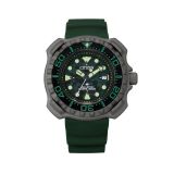 Promaster Diver 42mm, Green Dial, Super Titanium Case, Green Silicone Strap, Eco-Drive Watch