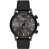 Luigi 46mm Chronograph Black Dial Quartz Black PVD Stainless Steel Watch