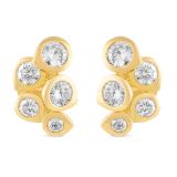18k Rose Gold Cluster Earrings