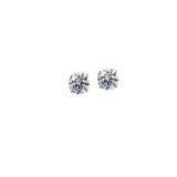 Carat London Eternal Four Prong Stud Earrings Yellow Gold