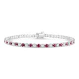 Weir Collection 18k Gold Ruby & Diamond Bracelet