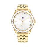 Emma Ladies 38mm Champagne Dial Quartz Movement Gold-Toned Stainless Steel Bracelet Watch