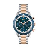 Santiago 42mm Navy Dial Quartz Movement Dual-Toned Bracelet Watch
