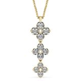 Weir Collection 18K Yellow Gold Diamond Flower Pendant