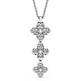 Weir Collection 18K White Gold 12 Diamond Flower Pendant