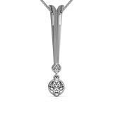 Weir Collection 18K White Gold Diamond Pendant
