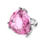 Swarovski Rhodium Plated Millenia Cocktail Ring Size 52