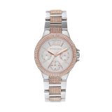 Camille 33mm, Silver Dial, Quartz Movement, Crystal Set Stainless Steel & Rose Gold PVD Watch