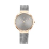 Libby Ladies 32mm Grey Dial Quartz Movement Gold PVD Strap Watch