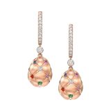 Treillage Brushed Egg Drop Earrings