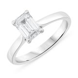 Weir Collection Platinum 1.00ct Emerald Cut Diamond Ring