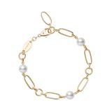 Mikimoto 18 Carat Yellow Gold M Code Bracelet