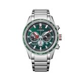 Photo of the Citizen Super Titanium™ Chronograph 43mm, Green Dial, Eco-Drive Watch CA4497-86X