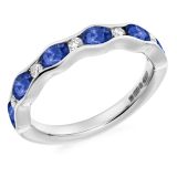 White Gold 1.25ct Sapphire & Diamond Dress Ring