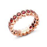 Faberge Colours of Love Cosmic Curve 18k Gold Ruby Eternity Ring