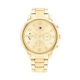 Isabel Ladies 38mm Grey Dial Quartz Movement Gold-Plated Stainless Steel Bracelet Watch