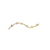 14K Gold Heavy Claddagh Link Bracelet