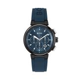 One 44mm Navy Dial Quartz Movement Rubber Strap Watch