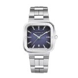 Herbelin Cap Camarat Square 39mm, Blue Dial, Quartz Movement, Stainless Steel Watch 12246b15